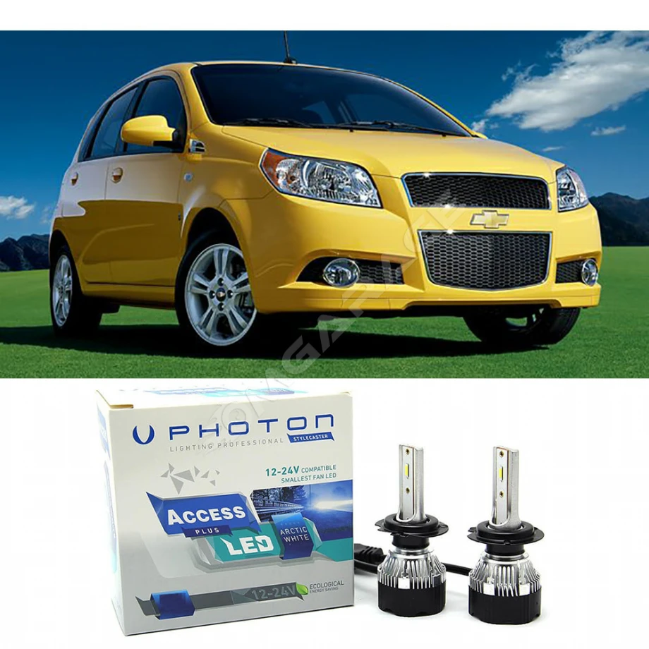 Chevrolet Aveo Uzun + Kısa Far Ampulü H4 Access Yeni Seri Beyaz 2003-2011