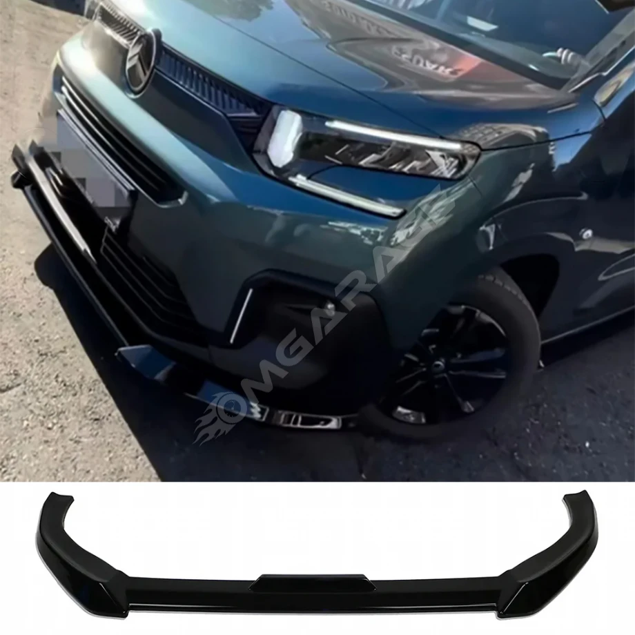 Citroen Berlingo Ön Lip Plastik Parlak Siyah karlık-ön-ek-bodykit 2023 2024 2025