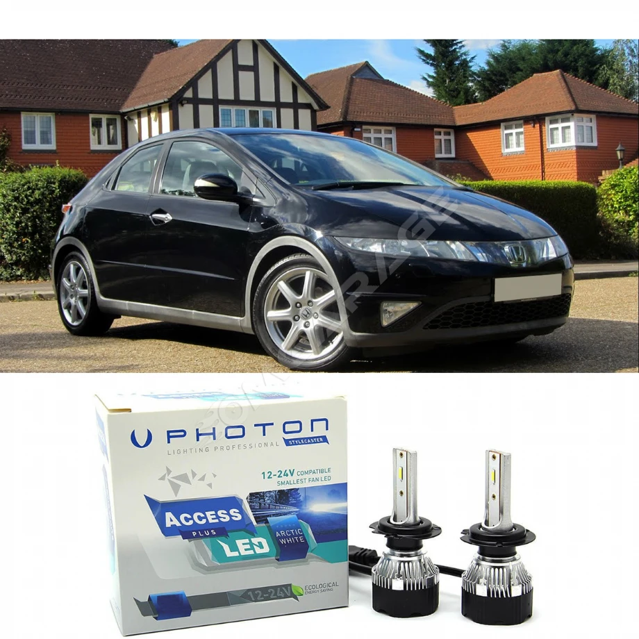 Honda Civic HB Led Xenon Kısa Far Ampulü H7 Access Yeni Seri Beyaz 2006+