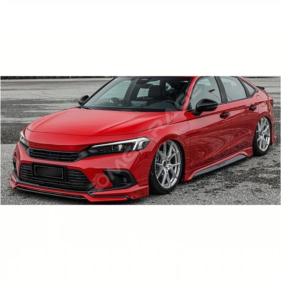 Honda Civic FE Yan Marşpiyel Seti Mat Siyah Plastik 2 Adet 2022 2023 2024 2025