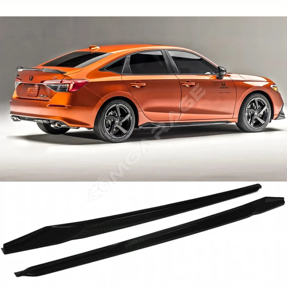 Honda Civic FE Yan Marşpiyel Seti V2 Plastik 2 Adet Mat Siyah 2022 2023 2024 2025