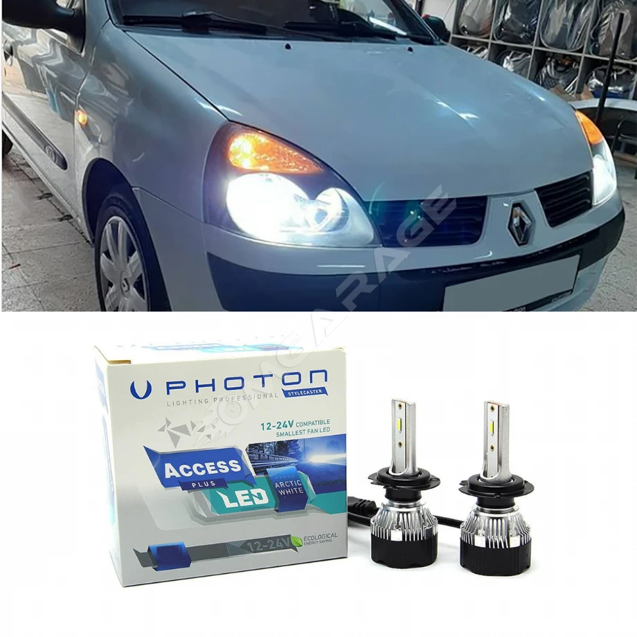 Renault Clio 2 Led Xenon Kısa Far Ampulü H7 Access Yeni Seri Beyaz 2002-2006
