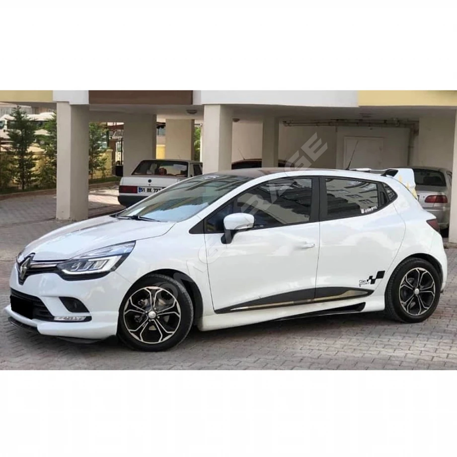 Renault Clio 4 Custom Yan Marşpiyel Seti Mat Siyah Plastik 2 Adet 2012-2019