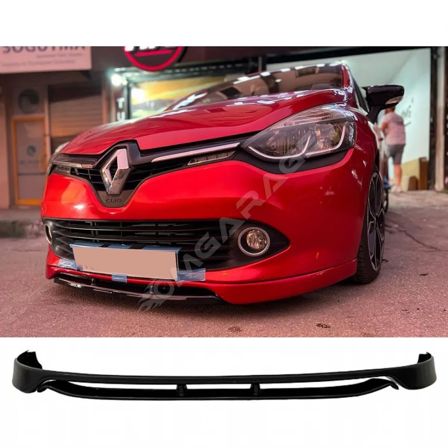 Renault Clio 4 Ön Ek 2 Parça Mat Siyah Plastik Karlık Makyajsız Kasa 2012 2013 2014 2015 2016