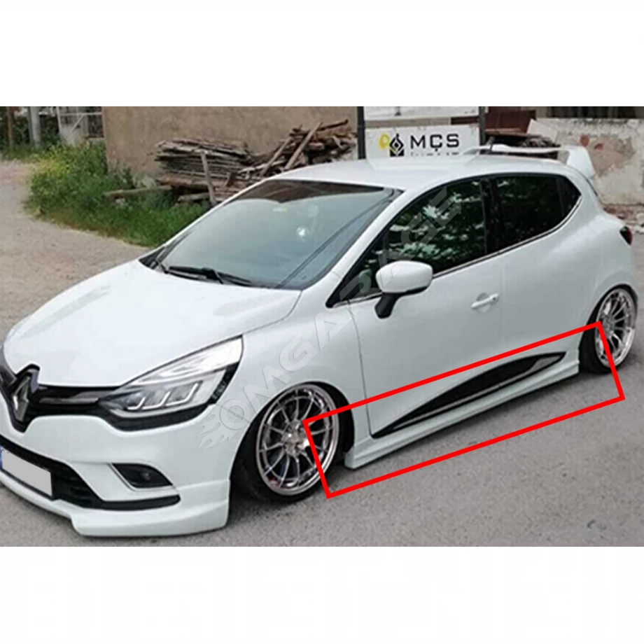 Renault Clio 4 Rs Yan Marşpiyel Seti Mat Siyah Plastik 2 Adet 2012-2019