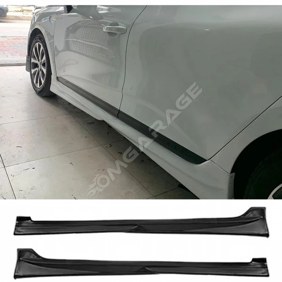 Renault Clio 5 Custom Yan Marşpiyel Seti Mat Siyah Plastik 2 Adet 2020 2021 2022 2023 2024