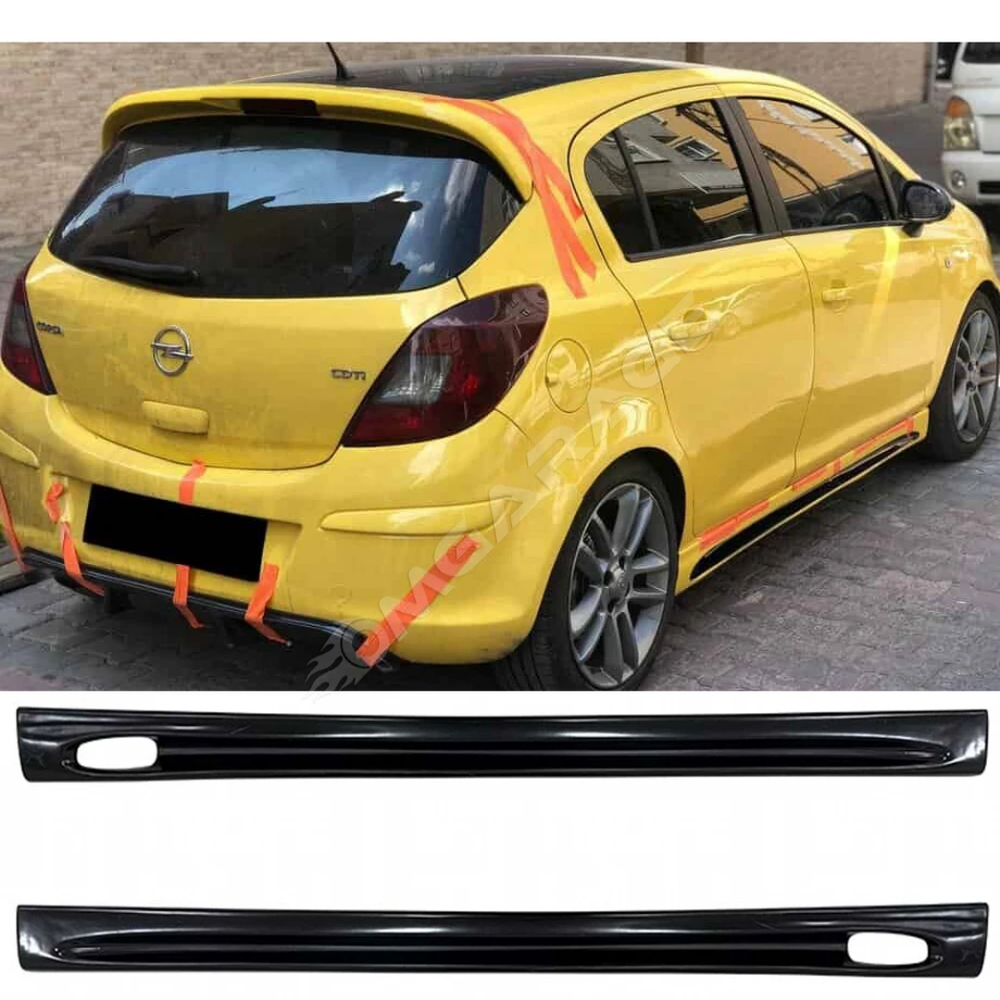 Opel Corsa E Yan Marşpiyel Seti Mat Siyah Plastik 2 Adet 2014 2015 2016 2017 2018 2019