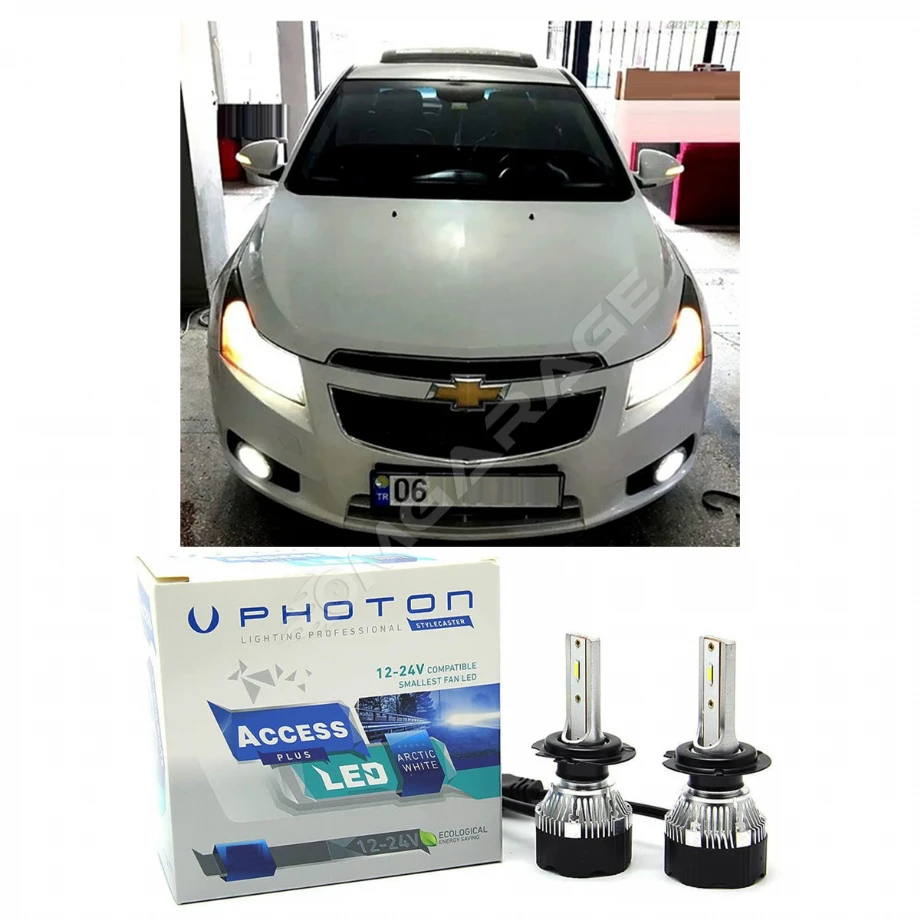 Chevrolet Cruze Led Xenon Sis Farı Ampulü H8 Access Yeni Seri Beyaz