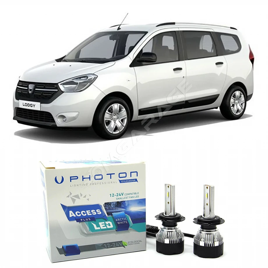 Dacia Lodgy Uzun + Kısa Far Ampulü H4 Access Yeni Seri Beyaz 2012-2021