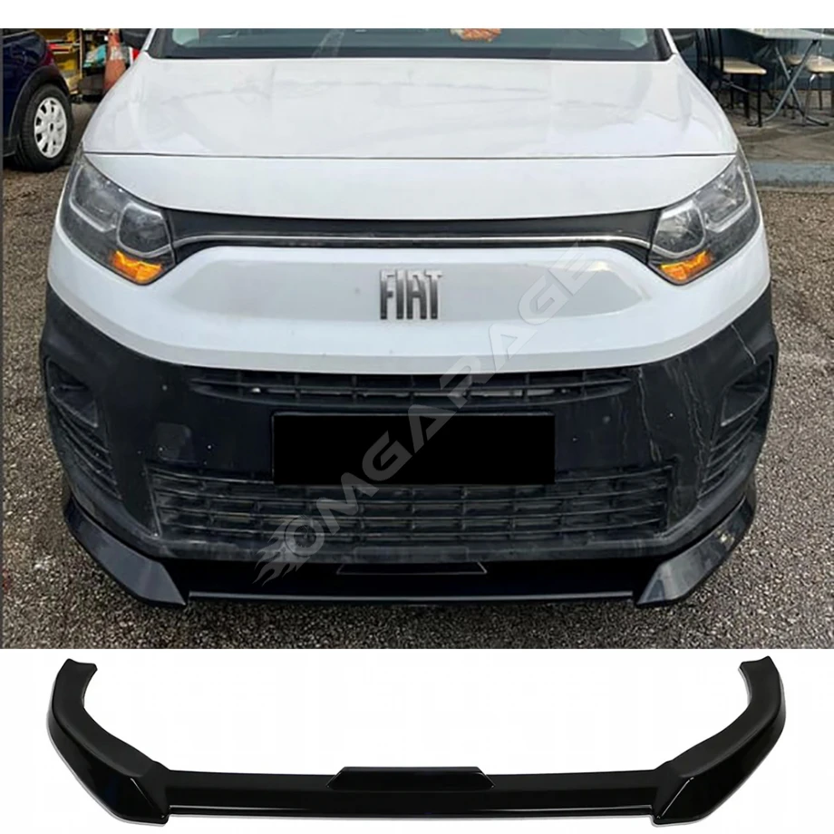 Fiat Doblo D5 Ön Lip Plastik Parlak Siyah karlık-ön-ek-bodykit 2023 2024 2025
