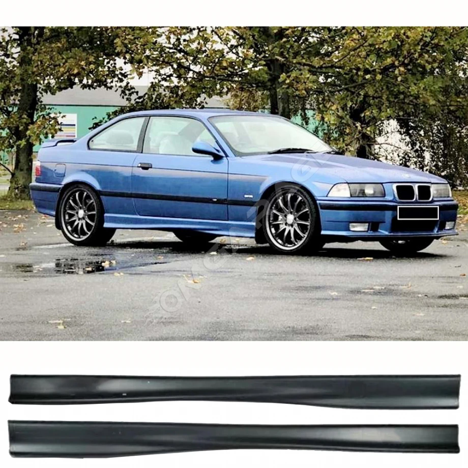 Bmw E36 3 Serisi M Technic Yan Marşpiyel Seti Mat Siyah Plastik 2 Adet 1990-2000