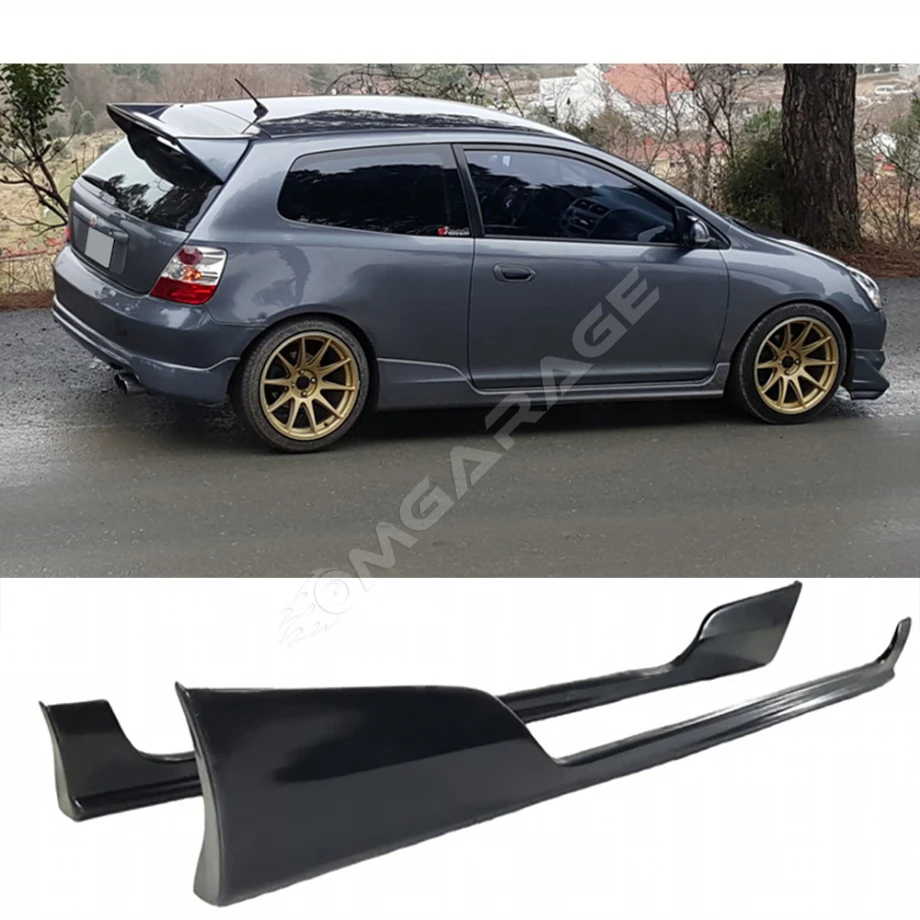Honda Civic Sport Ep2 Ep3 Yan Marşpiyel Seti Mat Siyah Plastik 2 Adet