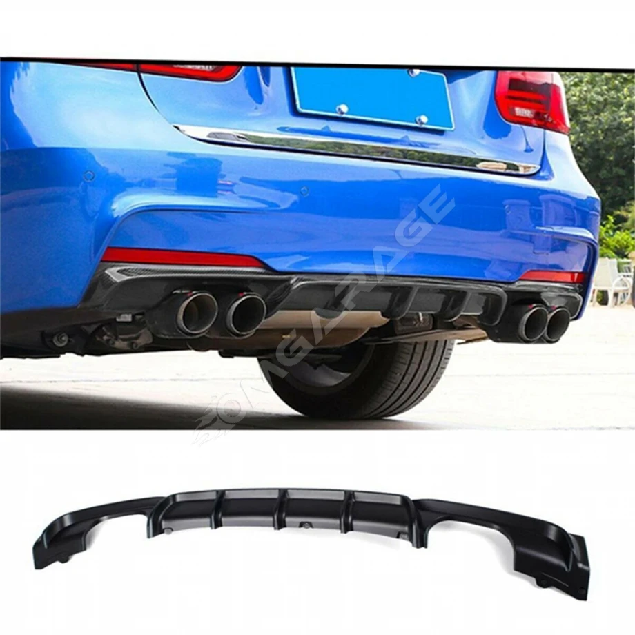 Bmw F30 3 Serisi M Technic Difüzör Difizör Plastik Parlak Siyah Sağ Sol Çift Arka-bodykit-ek-karlık