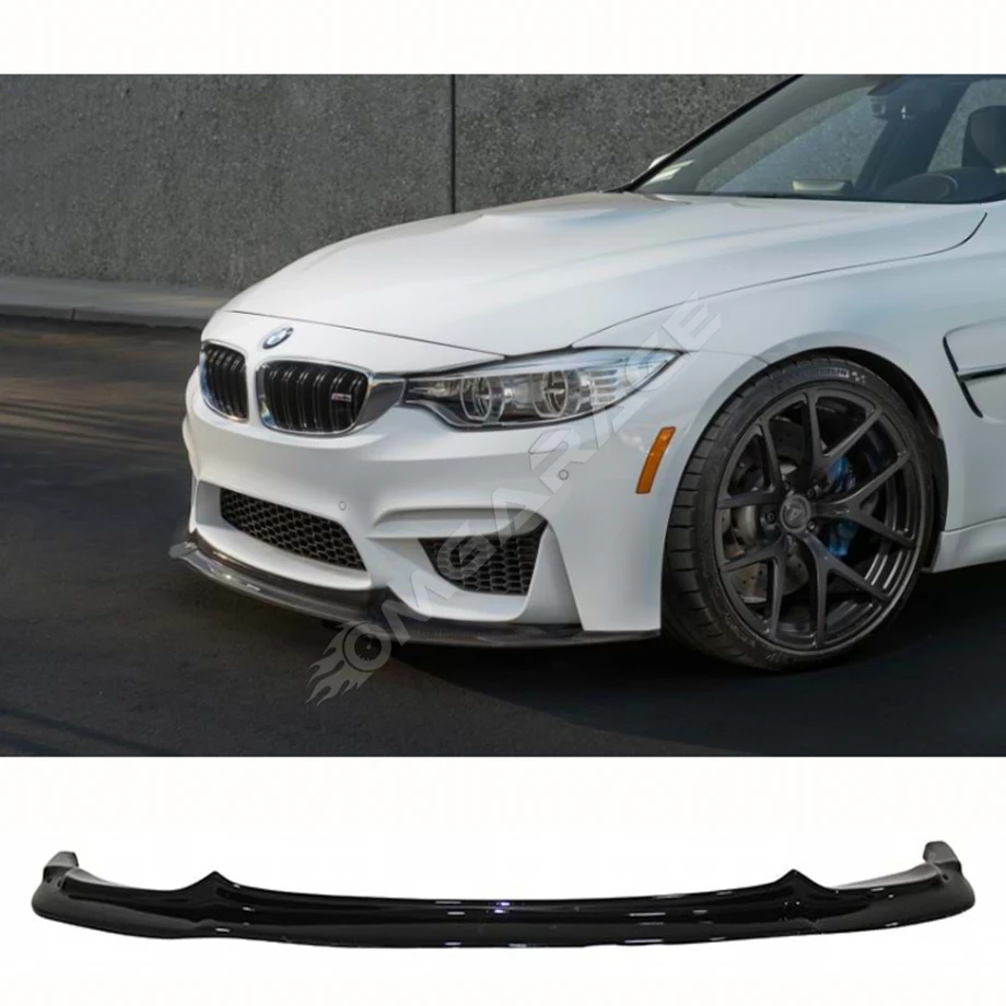 Bmw F36 4 Serisi M4 Vorstainer Ön Lip Plastik Parlak Siyah karlık-ön-ek-bodykit