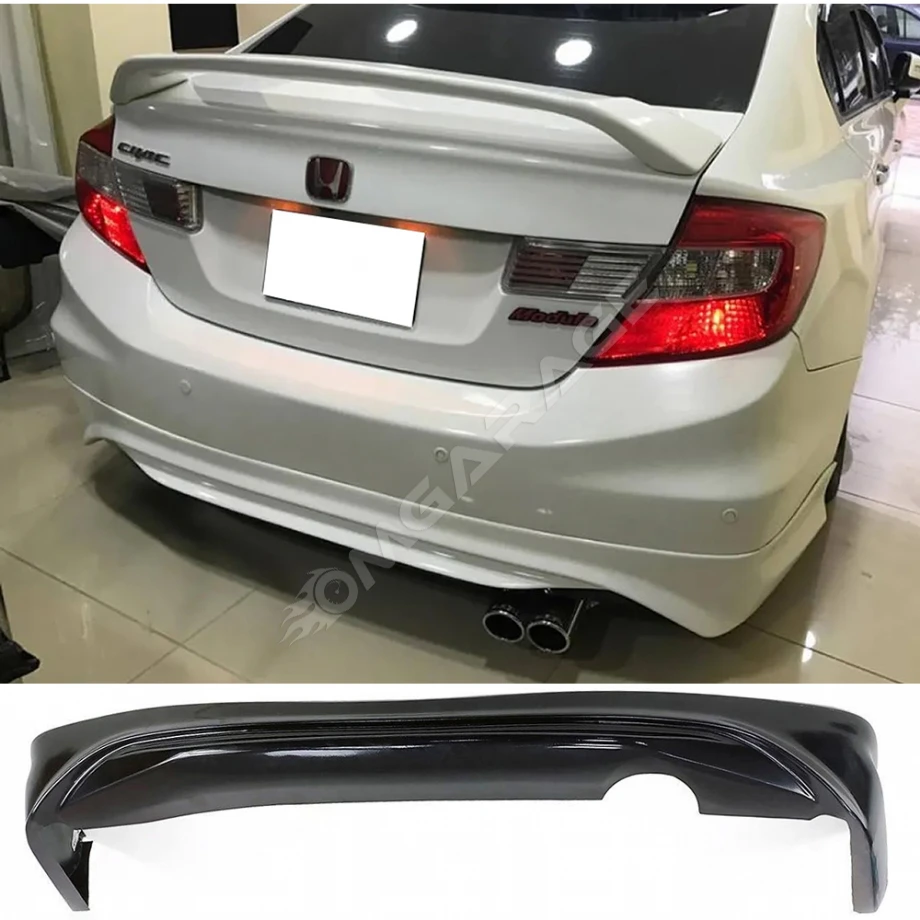 Honda Civic Fb7 Modulo Arka Ek Plastik Siyah Difüzör Çıkışsız 2012-2016 Arka-difizör-bodykit-ek