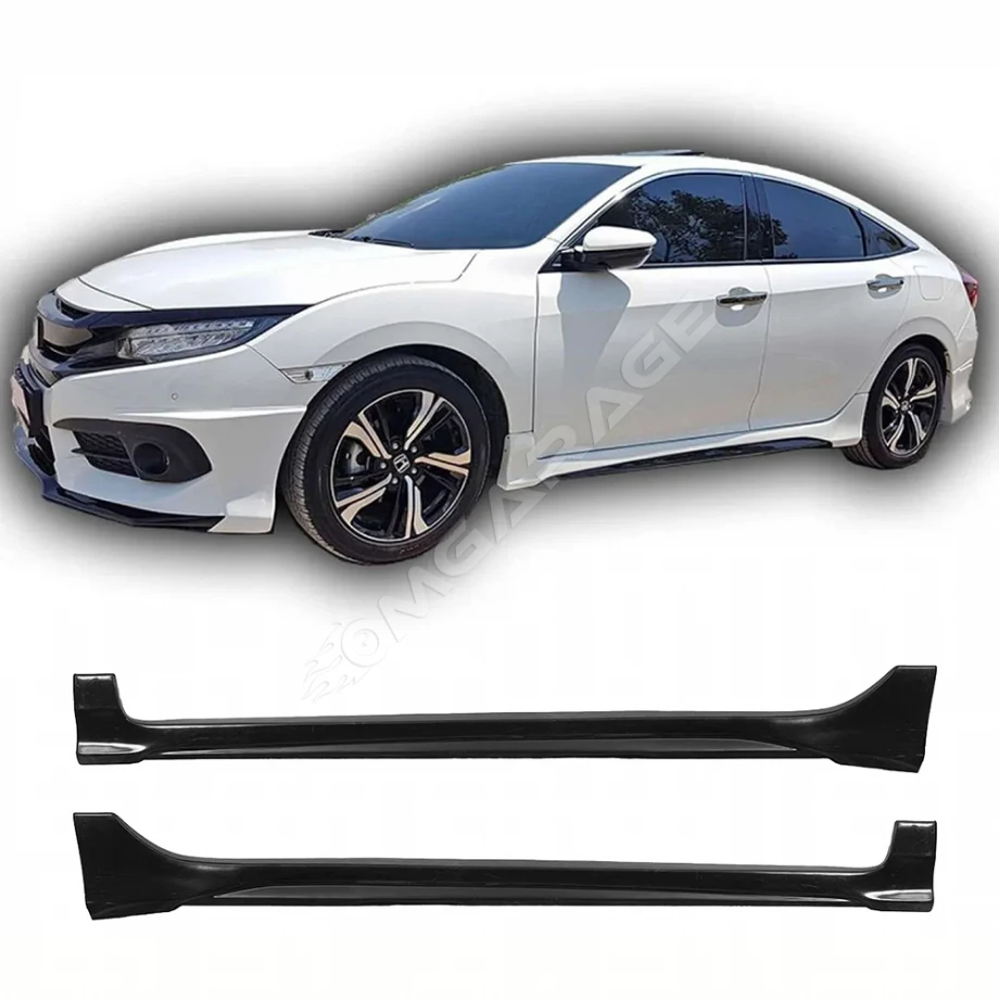 Honda Civic Fc5 Turbo Yan Marşpiyel Seti Mat Siyah Plastik 2 Adet 2016 2017 2018 2019 2020 2021