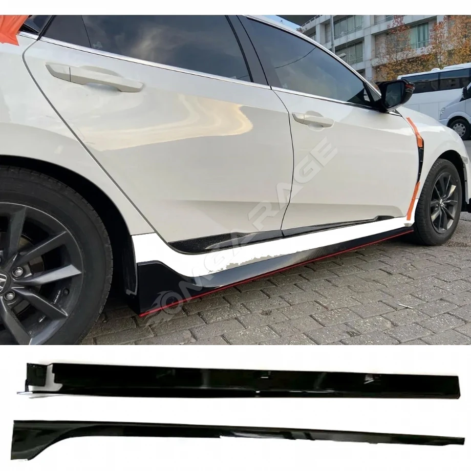 Honda Civic FC5 TypeR Yan Marşpiyel Seti Mat Siyah Plastik 2 Adet 2016 2017 2018 2019 2020 2021