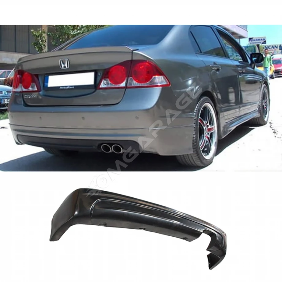 Honda Civic Fd6 Mugen Arka Ek Mat Siyah Sağ Çift 2006-2011 Arka-bodykit-ek-karlık