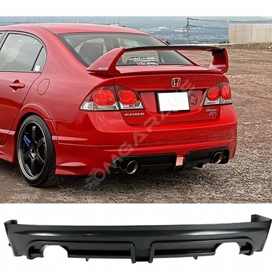 Honda Civic Fd6 Mugen RR Arka Ek Siyah Plastik Sağ Çift 2006-2011 Arka-bodykit-ek-karlık