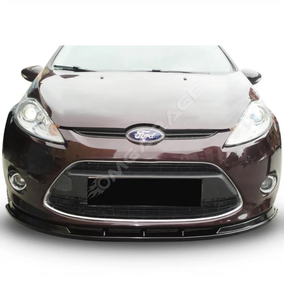 Ford Fiesta Mk6 Ön Lip Plastik Parlak Siyah karlık-ön-ek-bodykit 2008 2009 2010 2012 Makyajsız Kasa