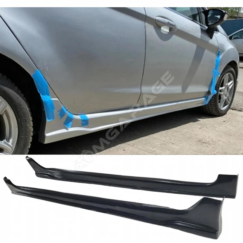 Ford Fiesta Mk6 Custom Yan Marşpiyel Seti Mat Siyah Plastik 2 Adet 2008-2017