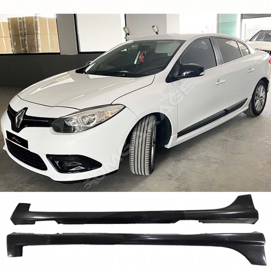 Renault Fluence Yan Marşpiyel Seti Mat Siyah Plastik 2 Adet 2009 2010 2011 2012 2013 2014 2015 2016