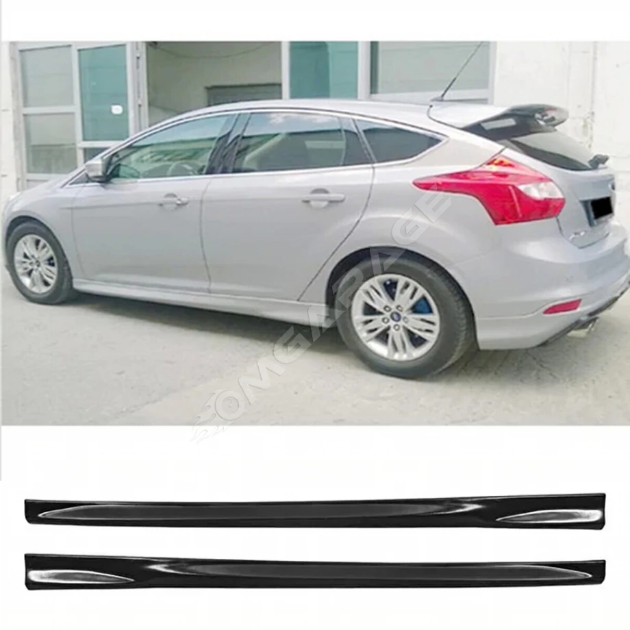 Ford Focus 3 HB Yan Marşpiyel Seti Mat Siyah Plastik 2 Adet 2012 - 2018