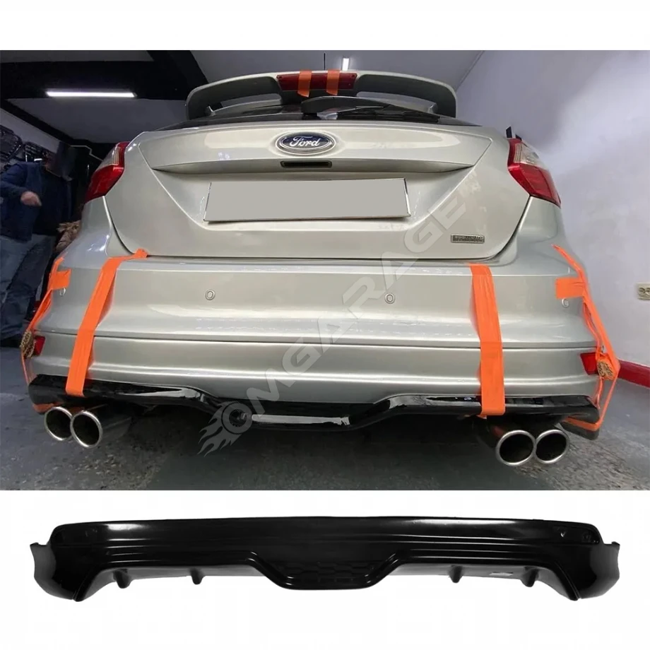 Ford Focus 3 HB Arka Ek Plastik Siyah Difüzör 2011 2012 2013 2014 Arka-bodykit-ek-karlık