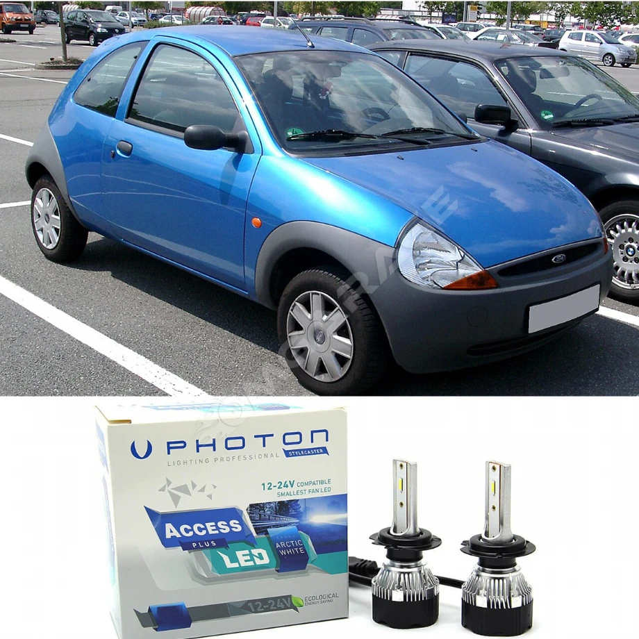 Ford Ka Led Xenon Uzun + Kısa Far Ampulü H4 Access Yeni Seri Beyaz 1997+