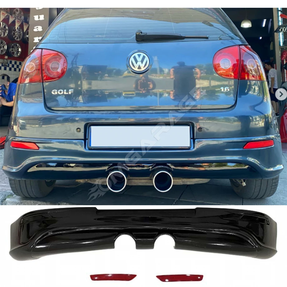 Vw Golf 5 R32 Arka Ek Reflektörlü Mat Siyah 2003 2005 2006 2007 2008 2009 Arka-difizör-bodykit-ek