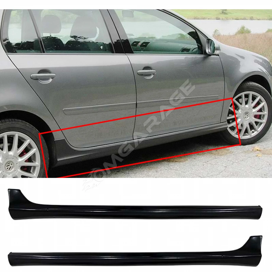 Vw Golf 6 GTI Yan Marşpiyel Seti Mat Siyah Plastik 2 Adet 2009 2010 2011 2012
