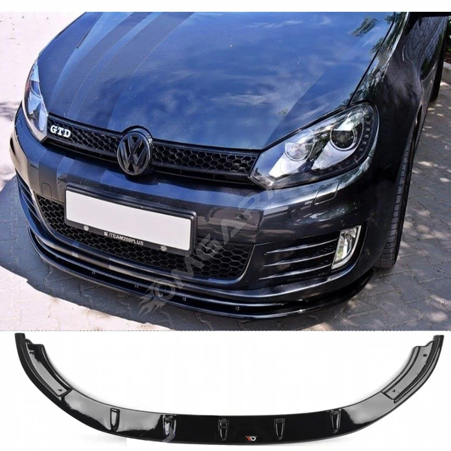 Vw Golf 6 Gti Ön Lip Plastik Parlak Siyah karlık-ön-ek-bodykit 2009 2010 2011 2012