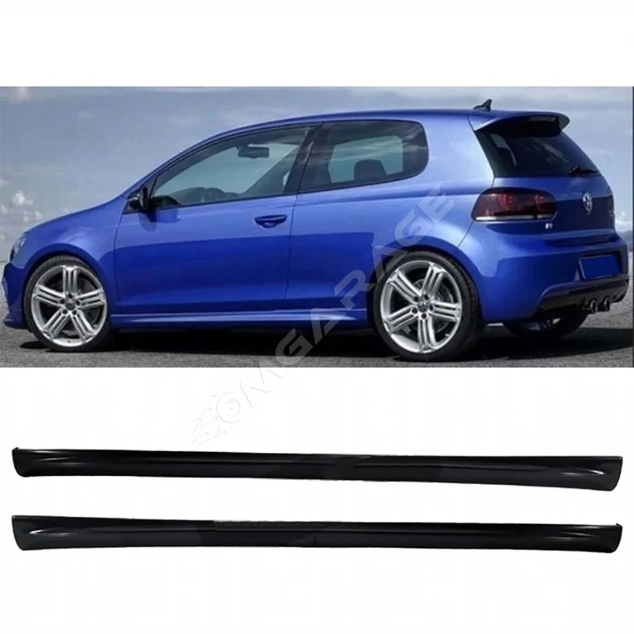 Vw Golf 6 R Yan Marşpiyel Seti Mat Siyah Plastik 2 Adet 2008 2009 2010 2011 2012