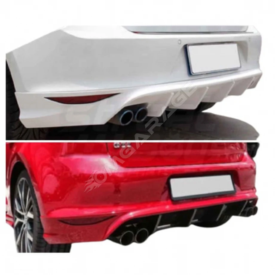 Vw Golf 7 Oettinger Arka Ek Plastik Siyah Difüzör 2012 2013 2014 2015 2016 Arka-difizör-bodykit-ek
