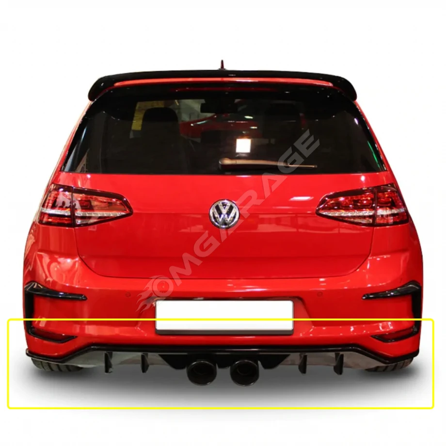 Vw Golf 7 R400 Difüzör Difizör Plastik Parlak Siyah 2012 2013 2014 2015 2016 Arka-bodykit-ek-karlık