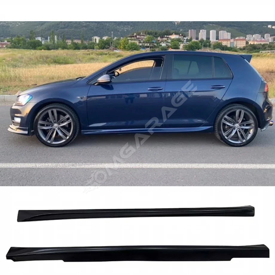 Vw Golf 7 Aero Yan Marşpiyel Seti Mat Siyah Plastik 2 Adet 2012-2019