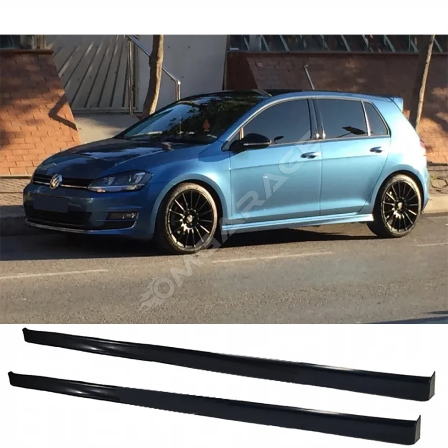 Vw Golf 7 R Yan Marşpiyel Seti Mat Siyah Plastik 2 Adet 2012-2019
