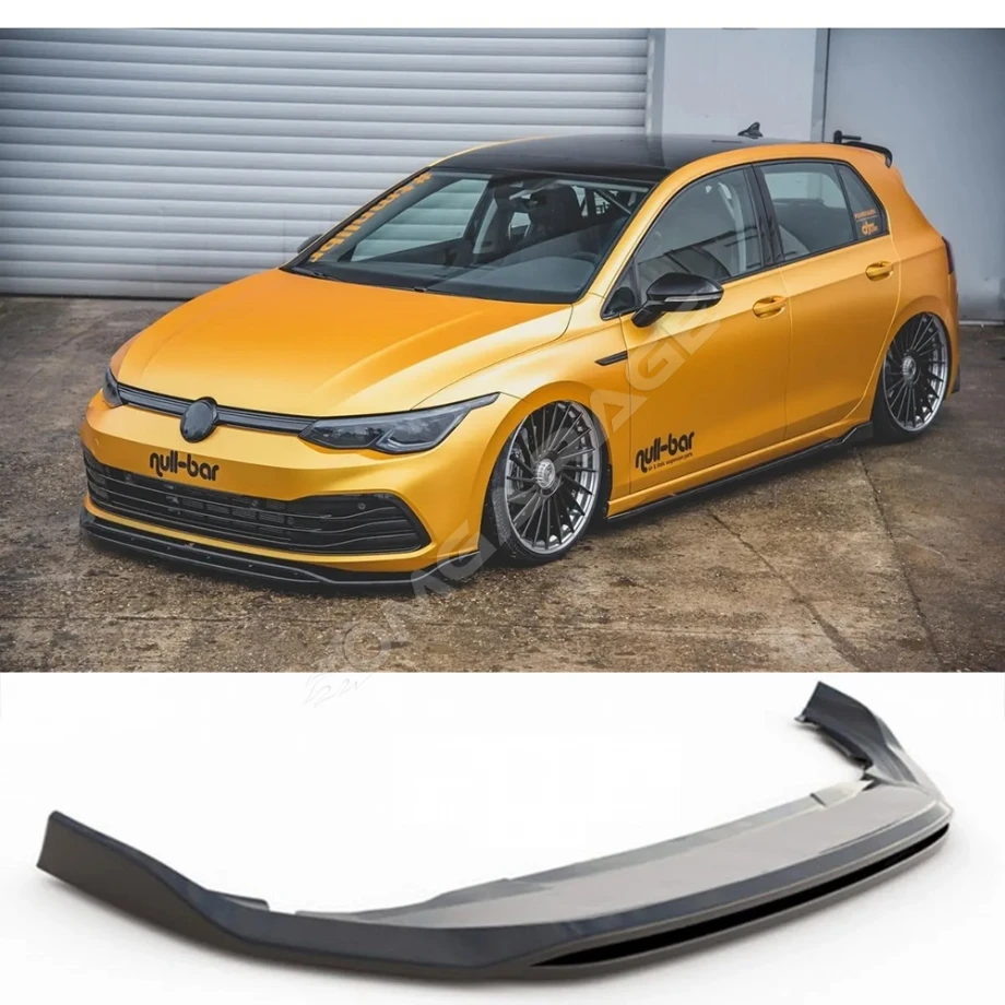 Volkswagen Golf 8 Ön Lip 2 Parça Siyah Plastik Ön Ek Karlık