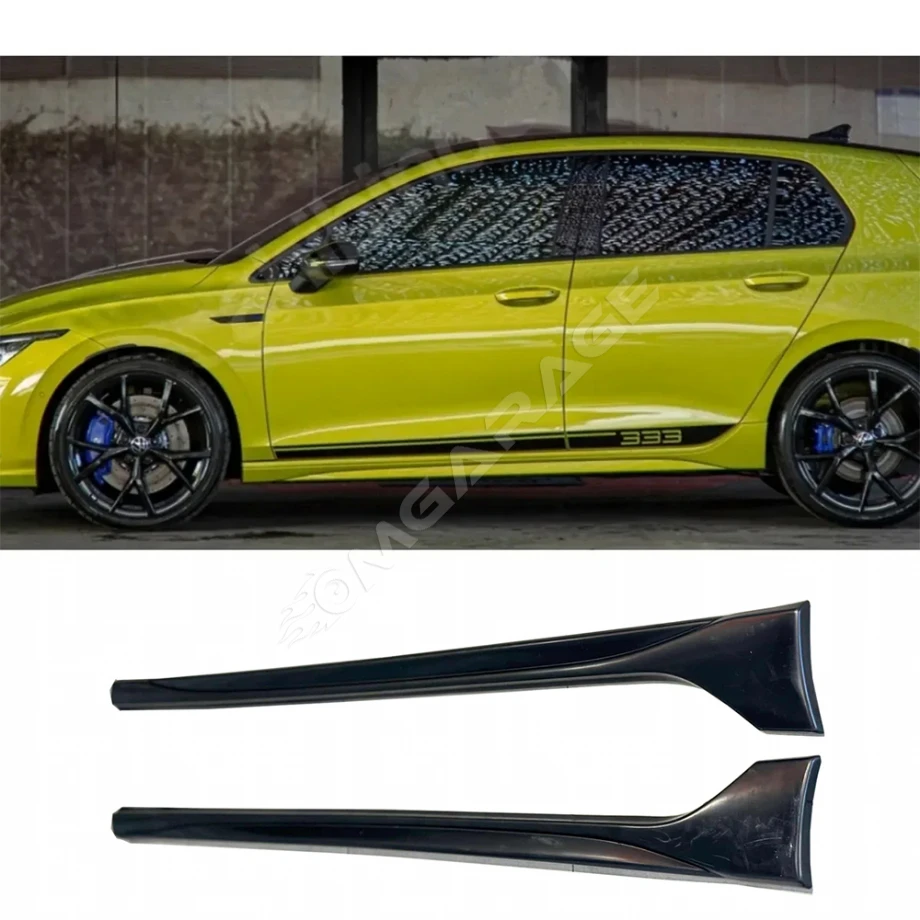 Vw Golf 8 R Yan Marşpiyel Seti Mat Siyah Plastik 2 Adet 2019 2020 2021 2022 2023 2024 2025