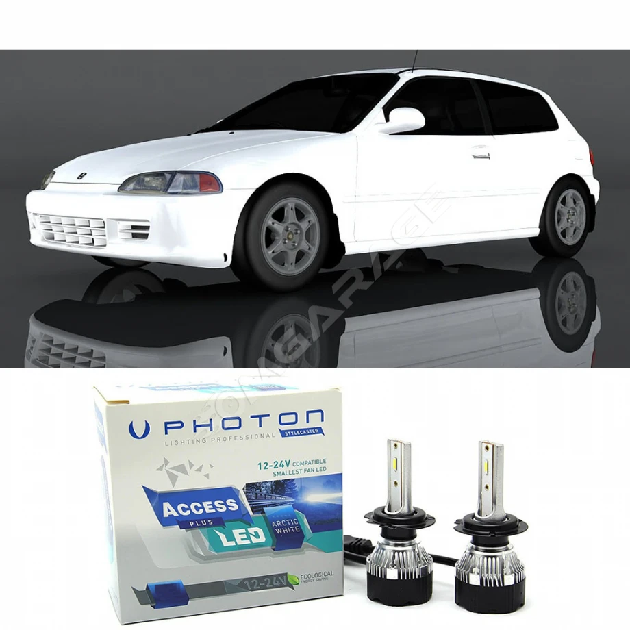 Honda Civic Uzun + Kısa Far Ampulü H4 Access Yeni Seri Beyaz 1992-1995