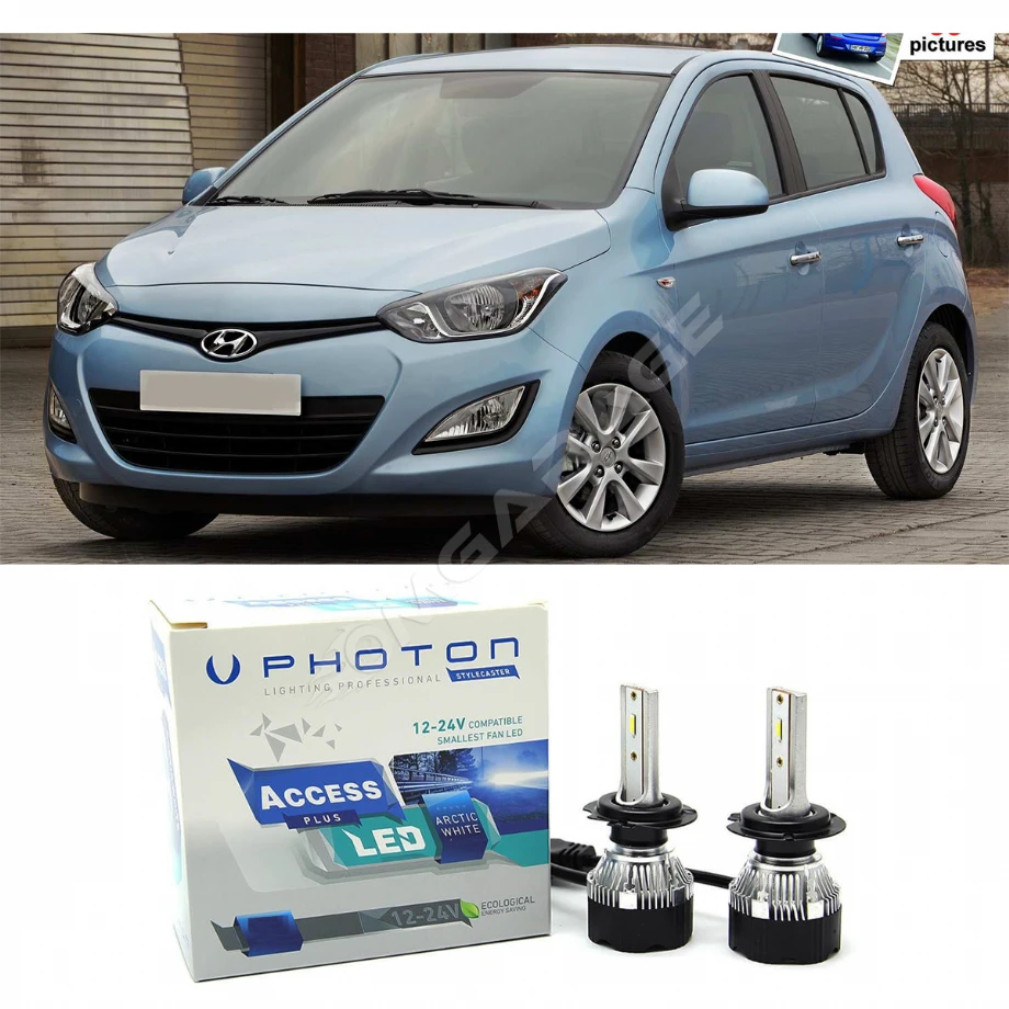 Hyundai İ20 Led Xenon Uzun + Kısa Far Ampulü H4 Access Yeni Seri Beyaz 2009 - 2014