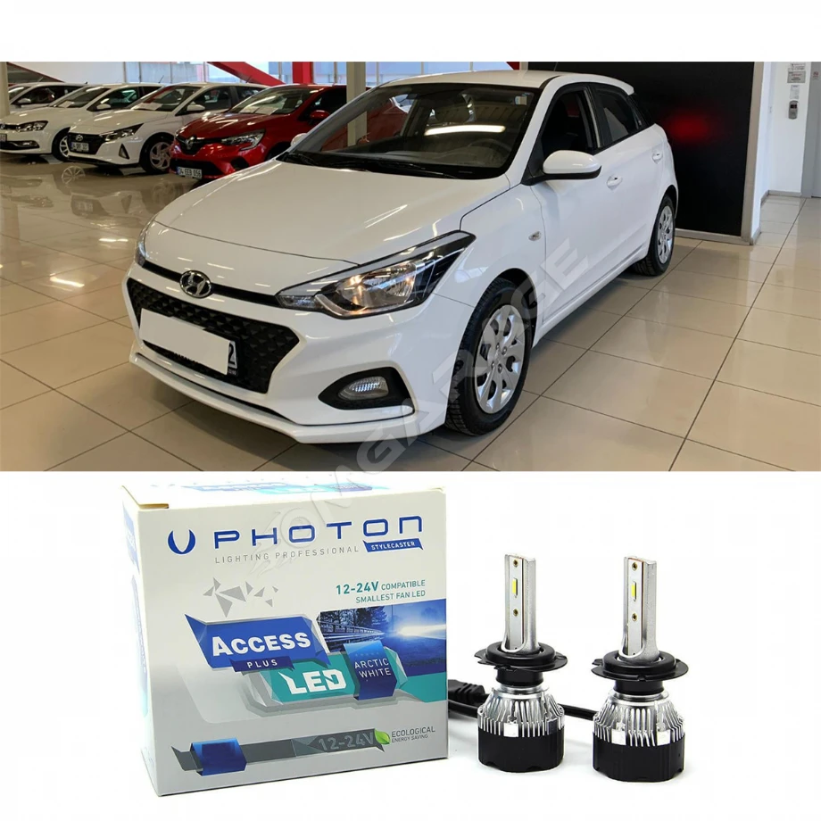 Hyundai i20 Jump Led Xenon Uzun Kısa Far Ampulü H4 Access Yeni Seri Beyaz