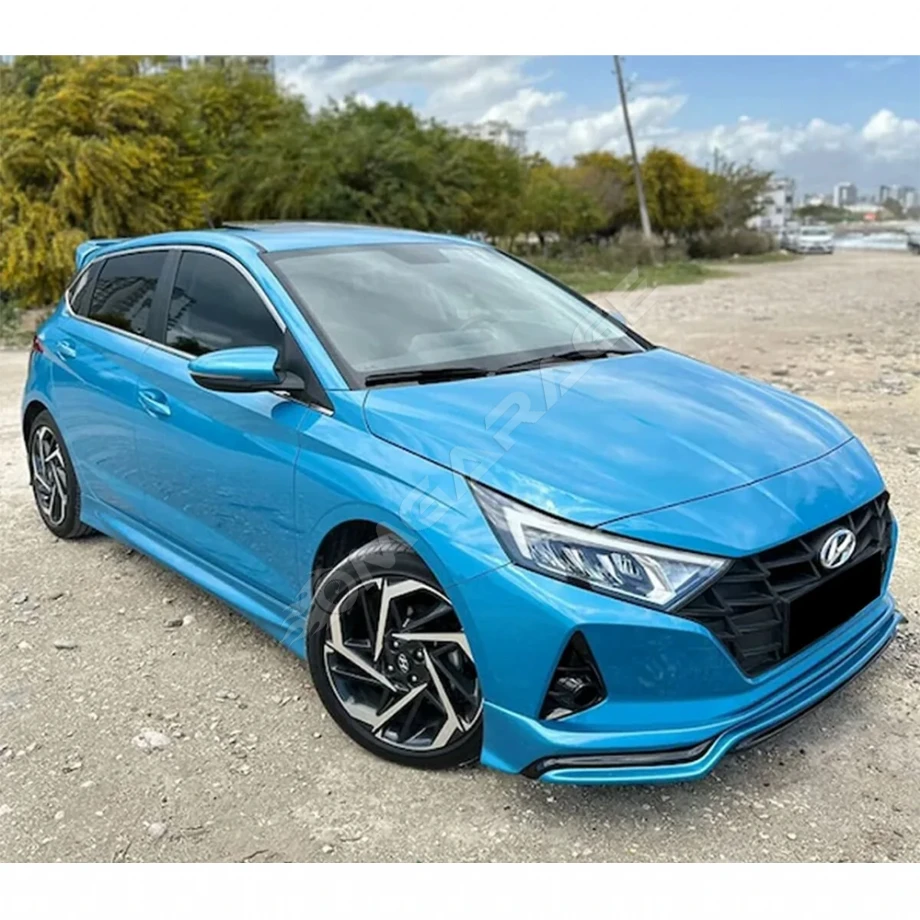 Hyundai i20 Custom Yan Marşpiyel Seti Mat Siyah Plastik 2 Adet 2019-2025