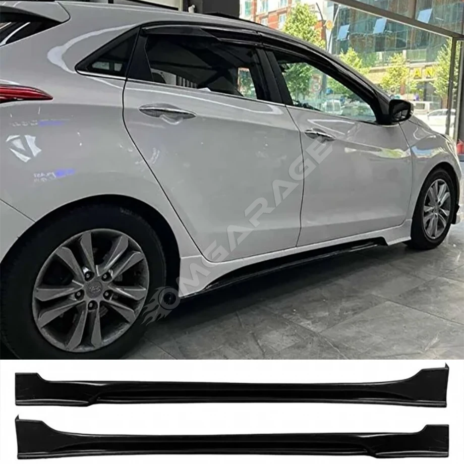 Hyundai i30 Custom Yan Marşpiyel Seti Mat Siyah Plastik 2 Adet 2012 2013 2014 2015 2016 2017