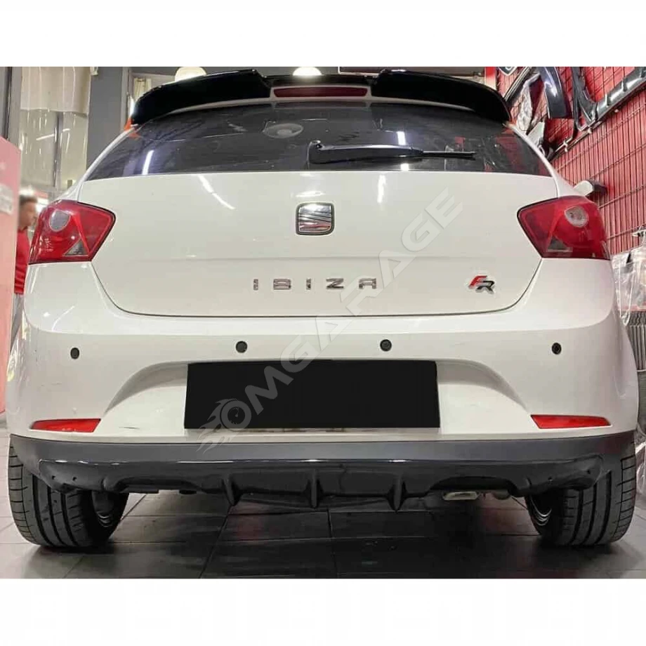 Seat ibiza Mk4 Difüzör Difizör Plastik Parlak Siyah 2008-2017 Arka-bodykit-ek-karlık