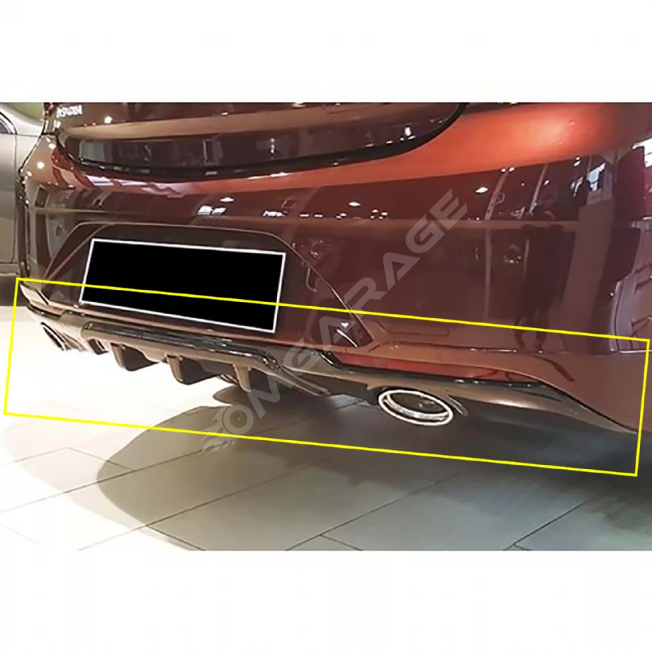 Opel insignia B Opc Difüzör Difizör Plastik Parlak Siyah Egzoz Görünüm 2017 - 2023 Arka-difizör-bodykit-ek