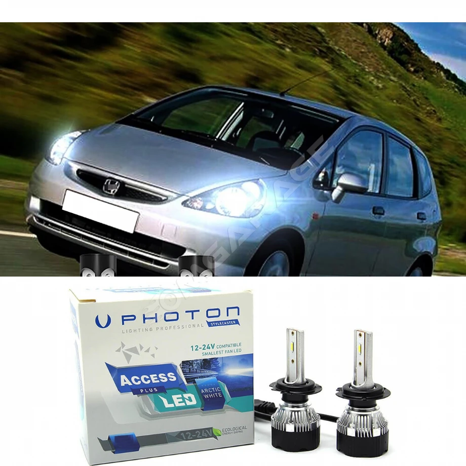 Honda Jazz Led Xenon Uzun + Kısa Far Ampulü H4 Access Yeni Seri Beyaz