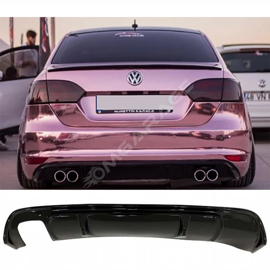 Vw Jetta Mk6 R Difüzör Difizör Plastik Parlak Siyah 2014 2015 2016 2017 2018 Arka-bodykit-ek-karlık