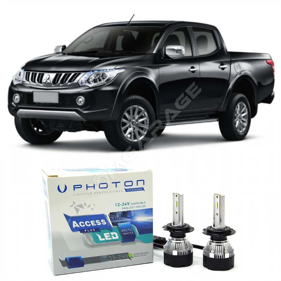 Mitsubishi L200 Led Xenon Uzun + Kısa Far Ampulü H4 Access Yeni Seri Beyaz 2005-2017