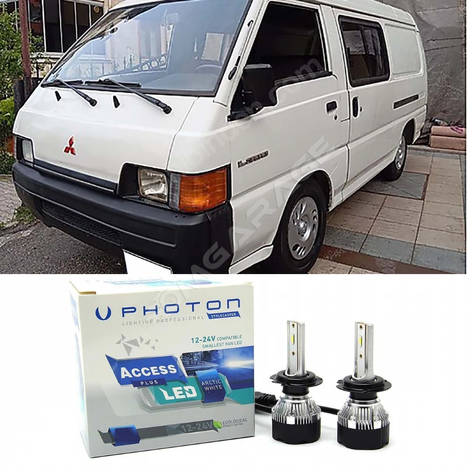 Mitsubishi L300 Led Xenon Uzun + Kısa Far Ampulü H4 Access Yeni Seri Beyaz 1989-2012